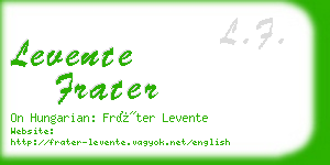levente frater business card
